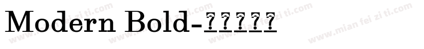 Modern Bold字体转换